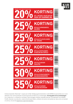 ook op karwei.nl 20%