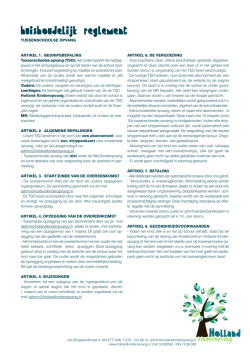 huishoudelijk reglement