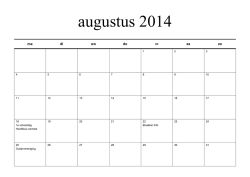 Jaarkalender 2014-2015