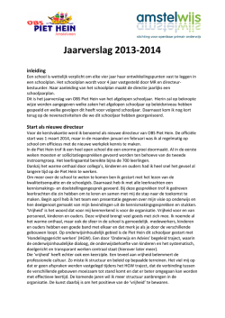 Jaarverslag 2013-2014