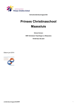ondersteuningsprofiel - OBS Prinses Christina
