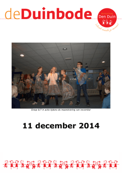 Duinbode december 2014 - Basisschool Den Duin