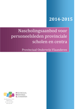 nascholingsbrochure - Provinciaal Onderwijs Vlaanderen