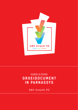 GROEIDOCUMENT IN PARNASSYS