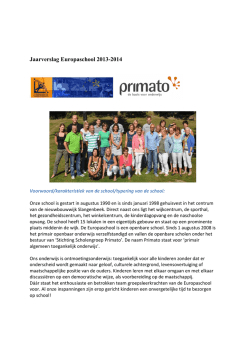Jaarverslag Europaschool 2013-2014