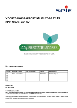3.A.1 Voortgangsrapportage Milieuzorg 2013