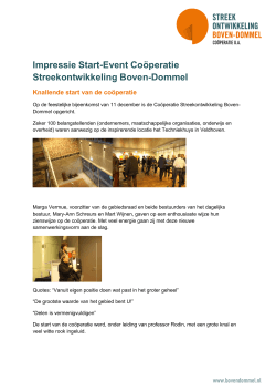 Impressie Start-Event Coöperatie Streekontwikkeling Boven