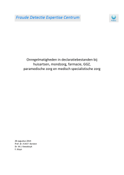 Eindrapport Onregelmatigheden in declaratiebestanden in zes