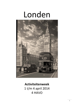 Informatieboekje Londen 2014