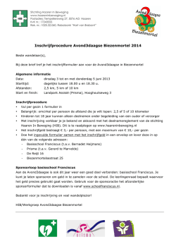 Inschrijfprocedure Avond3daagse Biezenmortel 2014
