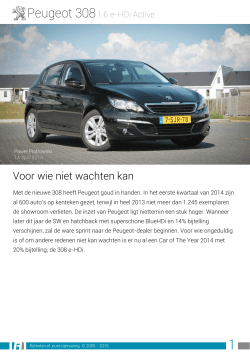 Rijtesten.nl: test Peugeot 308