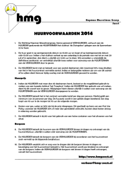 huurvoorwaarden 2014