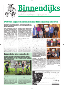 De Open Dag: zomaar samen iets feestelijks