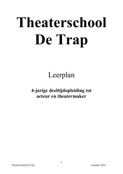 Leerplan 2014 - Theaterschool De Trap