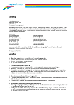 Duurzaamheid verslag 5 maart 2014