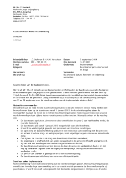 Brief raadscommissie MenS 5 september 2014