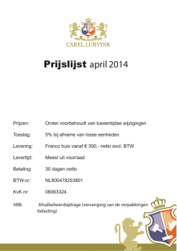 Prijslijst voorblad.indd