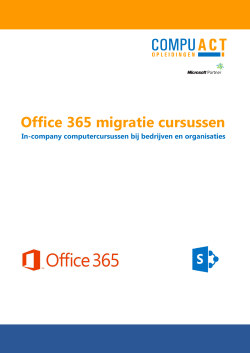 Cursusinformatie In-company Migratie Office 365
