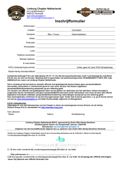 Inschrijfformulier - H.O.G. Limburg Chapter Netherlands