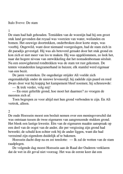 Italo Svevo: De stam 1 De stam had halt gehouden