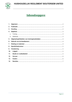huishoudelijk reglement
