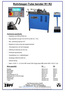 Download een pdf bestand - Welkom | ZOPF Buigmachines