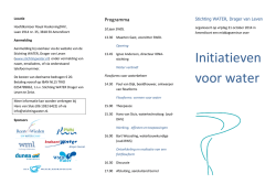 Initiatieven voor water - stichting water drager van leven