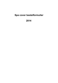 Spa cover bestelformulier 2014