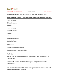 Download aanmeldformulier