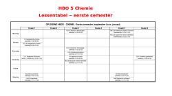 HBO 5 Chemie Lessentabel – eerste semester