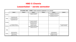 HBO 5 Chemie Lessentabel &ndash; eerste semester