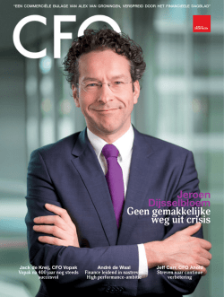 Jeroen Dijsselbloem Geen gemakkelijke weg uit crisis