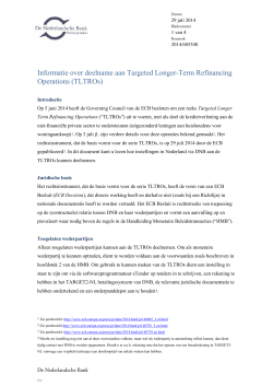 Informatie over deelname TLTROs