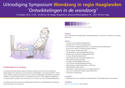 Symposium Wondzorg in regio Haaglanden