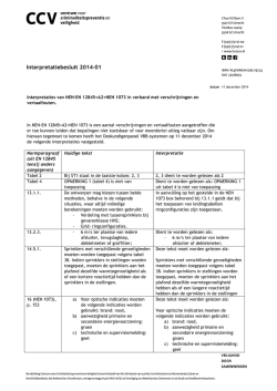 Interpretatie 2014-01 - EN 12845+A2+NEN 1073