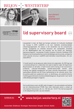 Lwd2018 - lid supervisory board