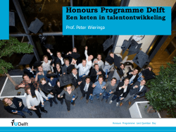Honours Programme Delft: een extra studieuitdaging (pdf)
