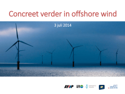 Presentaties Concreet verder in offshore wind