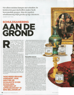 Niet alleen minima kampen met schulden. De kredietcrisis gaat
