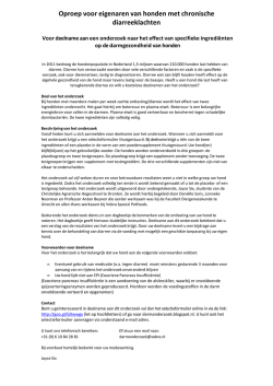 Informatieformulier boterzuur en plasma-eiwit