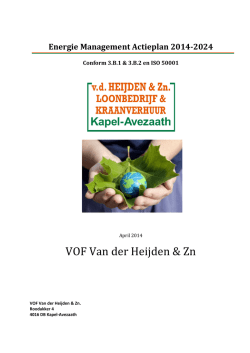 Energie Management Actieplan - 2014 - 2024