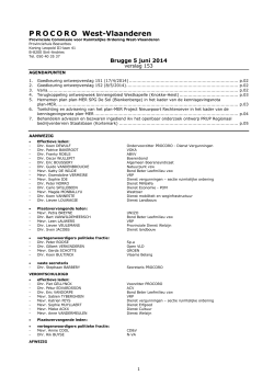 verslag nr. 153 - vergadering 5 juni 2014 - Provincie West
