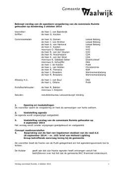 Verslag - Watersportvereniging Waalwijk
