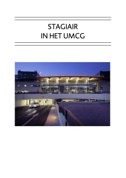 Brochure stagiair in het UMCG