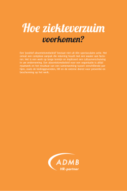 Hoe ziekteverzuim voorkomen?