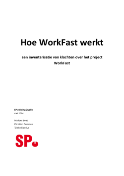 Rapport "Hoe WorkFast werkt"
