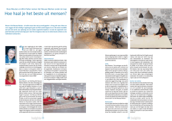 Hoe haal je het beste uit mensen? - Center for People and Buildings