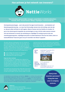 Hoe activeer je het netwerk van inwoners?