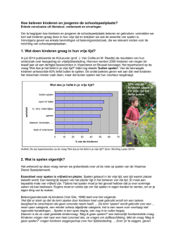 Hoe beleven kinderen en jongeren de schoolspeelplaats?