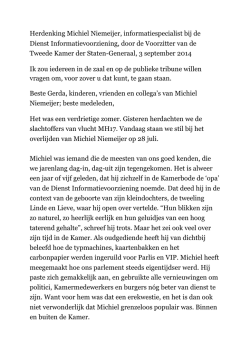Herdenking Michiel Niemeijer DEF